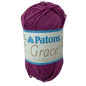 Patons Yarns Grace Mercerized Cotton Orchid 62307 1.75 oz 136 Yards